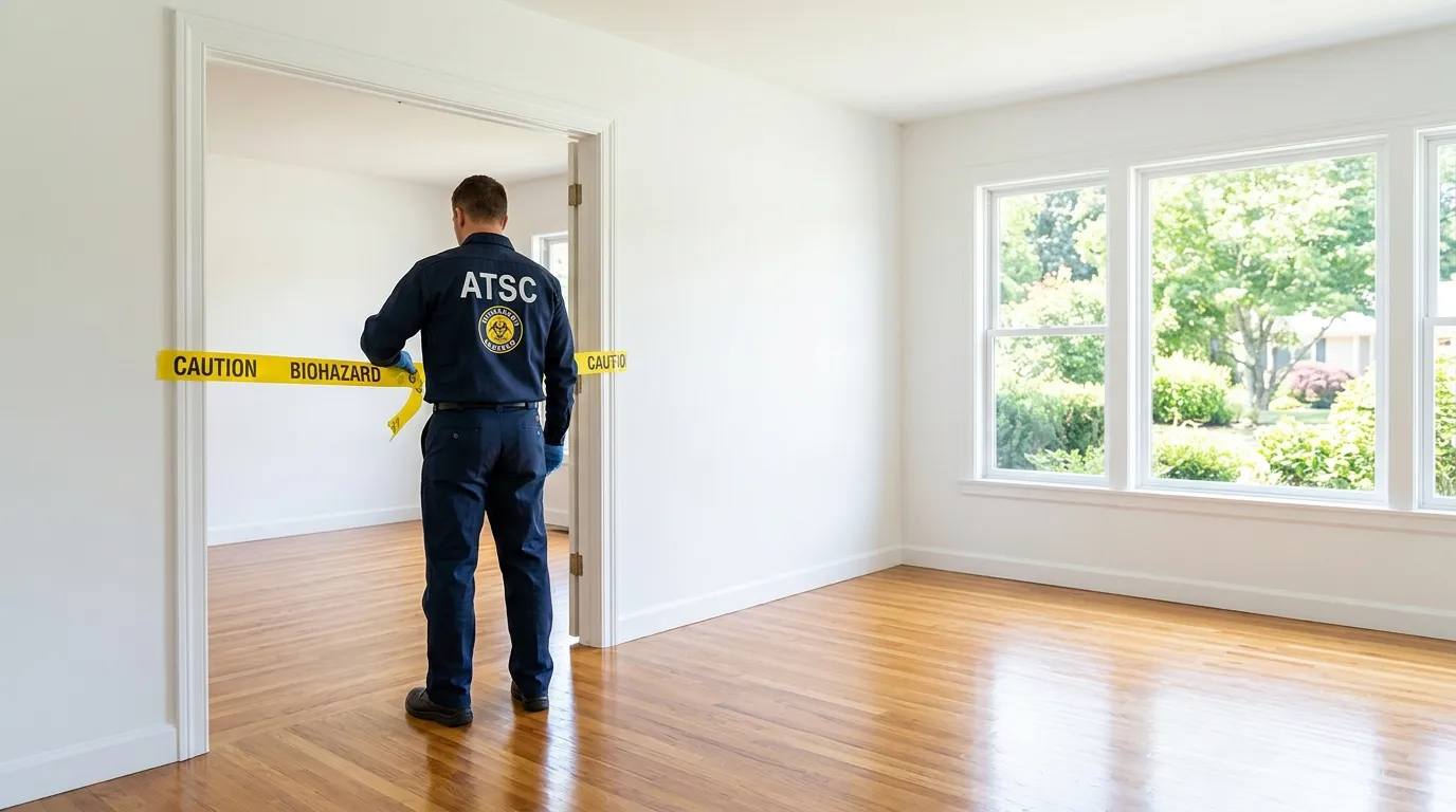 Certified biohazard cleanup crew performing Crime Scene Cleanup in Carneys Point